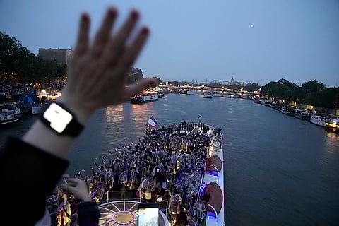 Franch athletes during the opening ceremony